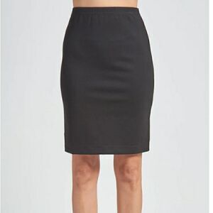 Take 50% OFF- Lynn Ritchie Pencil Black Skirt with Back Slit, Size-M